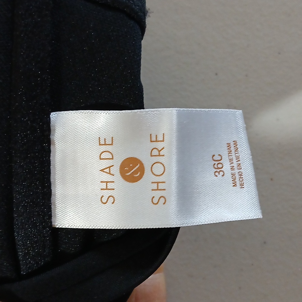 Shade & Shore Black Braided Strap Bikini Top. Size 36 C - Picture 10 of 11